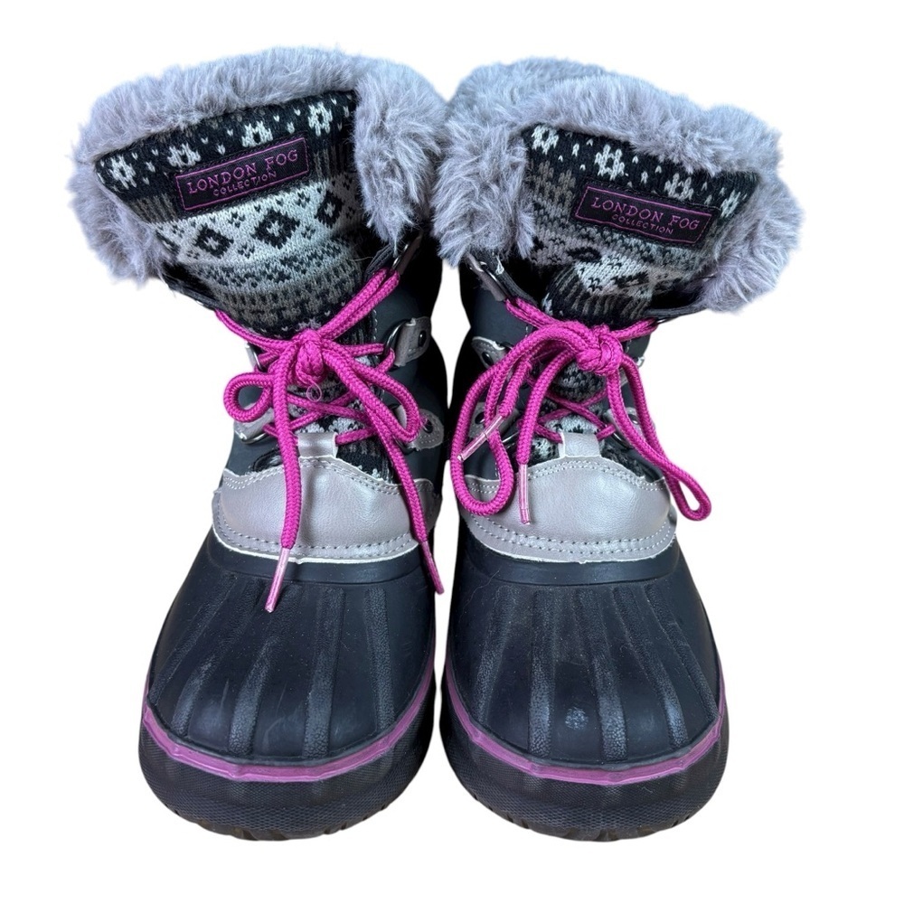EUC LONDON FOG Big Girls Tottenham Cold Weather Snow Boot Sz 4 - Picture 2 of 10